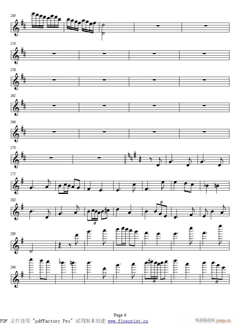 帕格尼尼小提琴协奏曲6-10提琴1