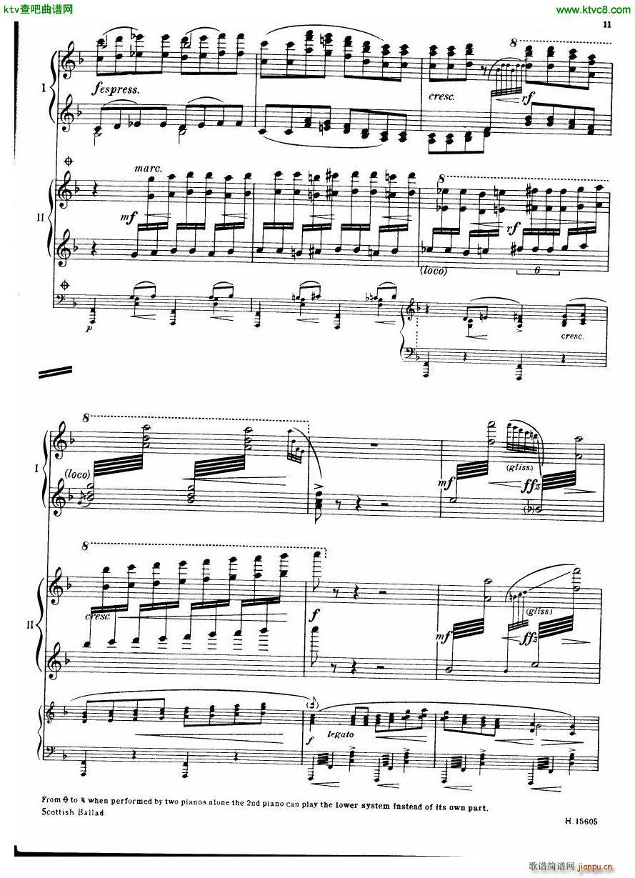 Britten Scottish Ballad op 26 arr for 2 pianos12