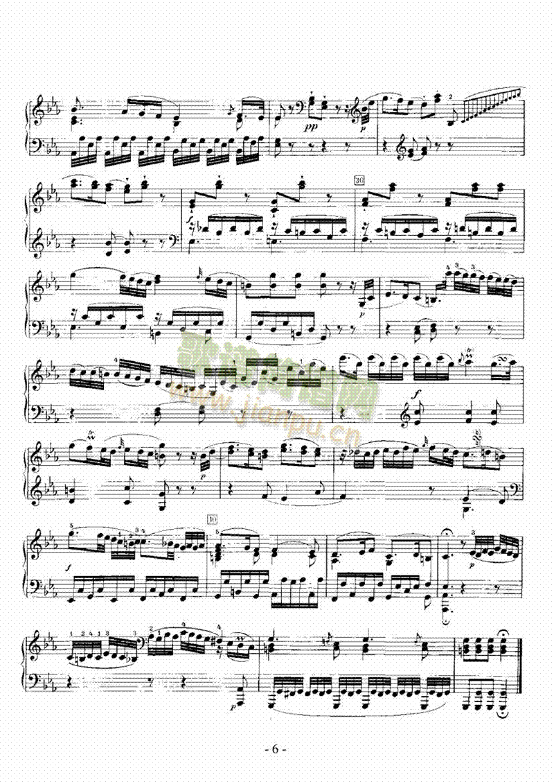 降E大调奏鸣曲 键盘类 钢琴6