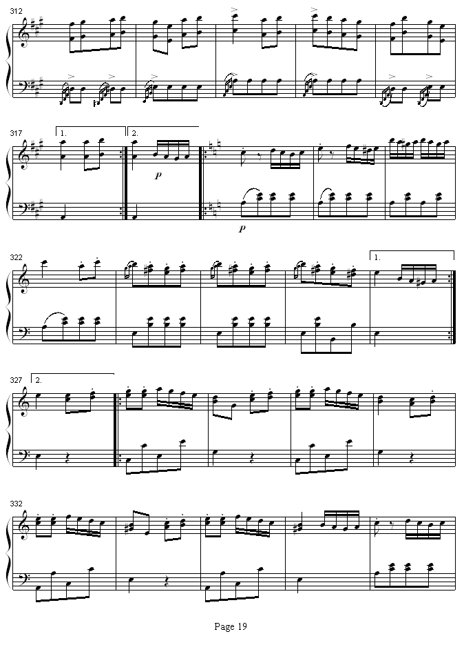 A大调钢琴奏鸣曲K331-寒风19