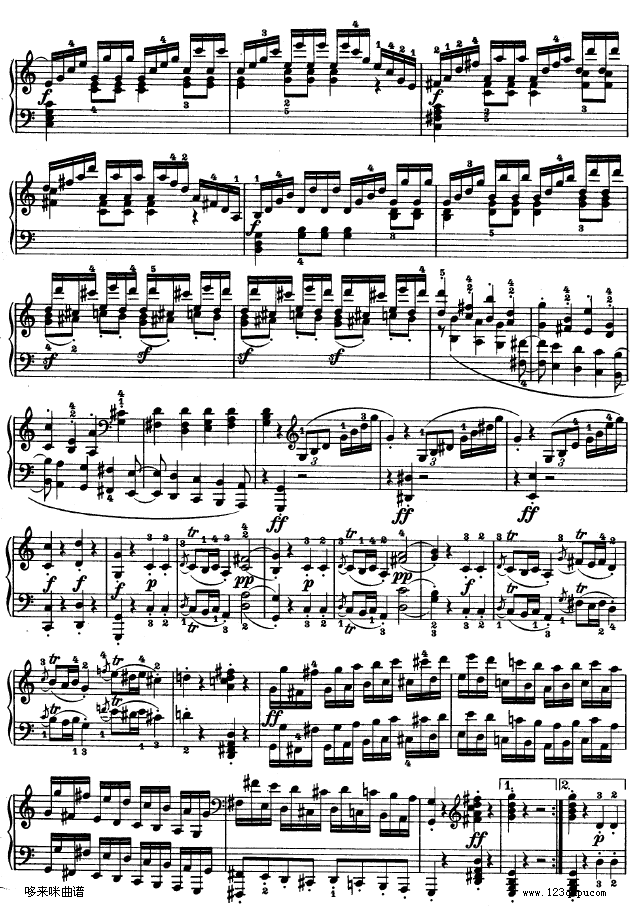 第三钢琴奏鸣曲 -Op.2 No.3-贝多芬3