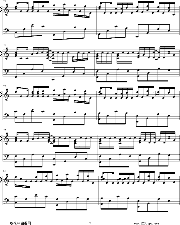 卡农-（简单和弦版）-帕赫贝尔-Pachelbel7