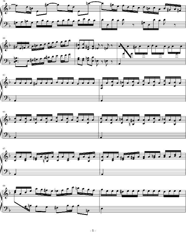 巴赫第一键盘（钢琴）乐协奏曲（第一乐章）5