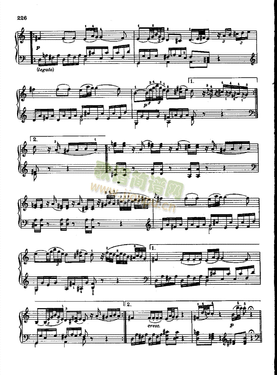 奏鸣曲Nr.475 键盘类 钢琴3