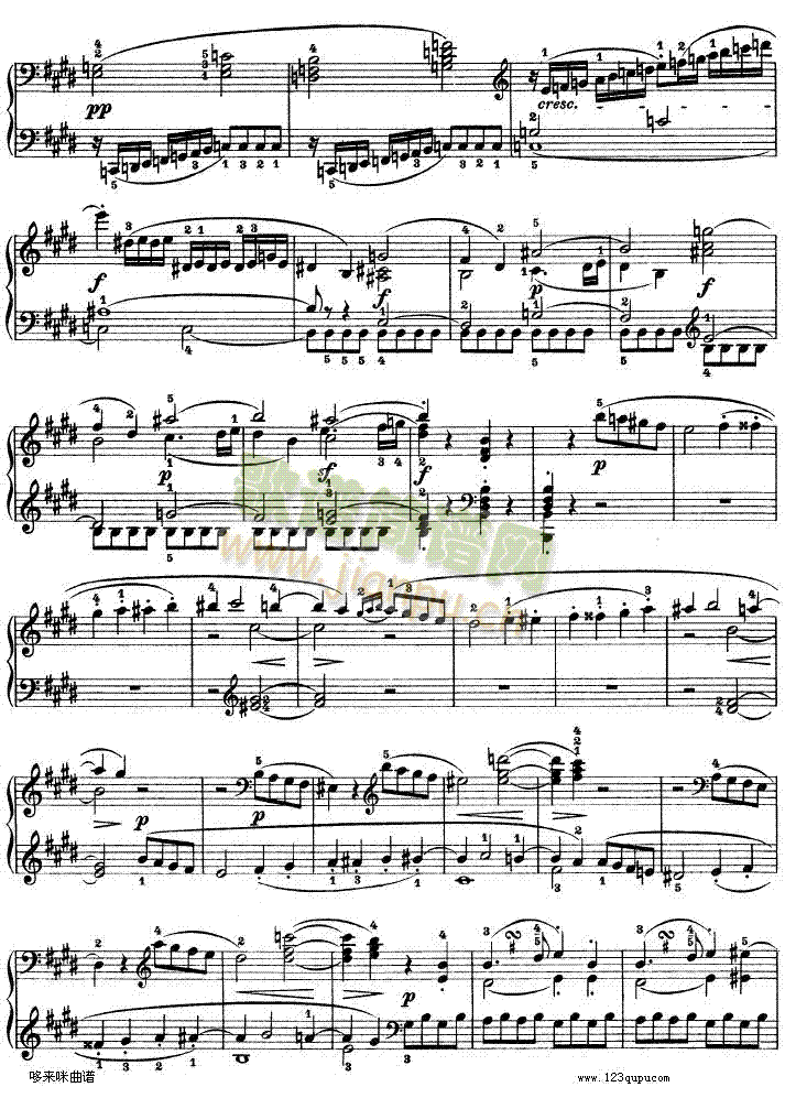 E大调第九钢琴奏鸣曲　Op. 14 No―1-贝多芬5