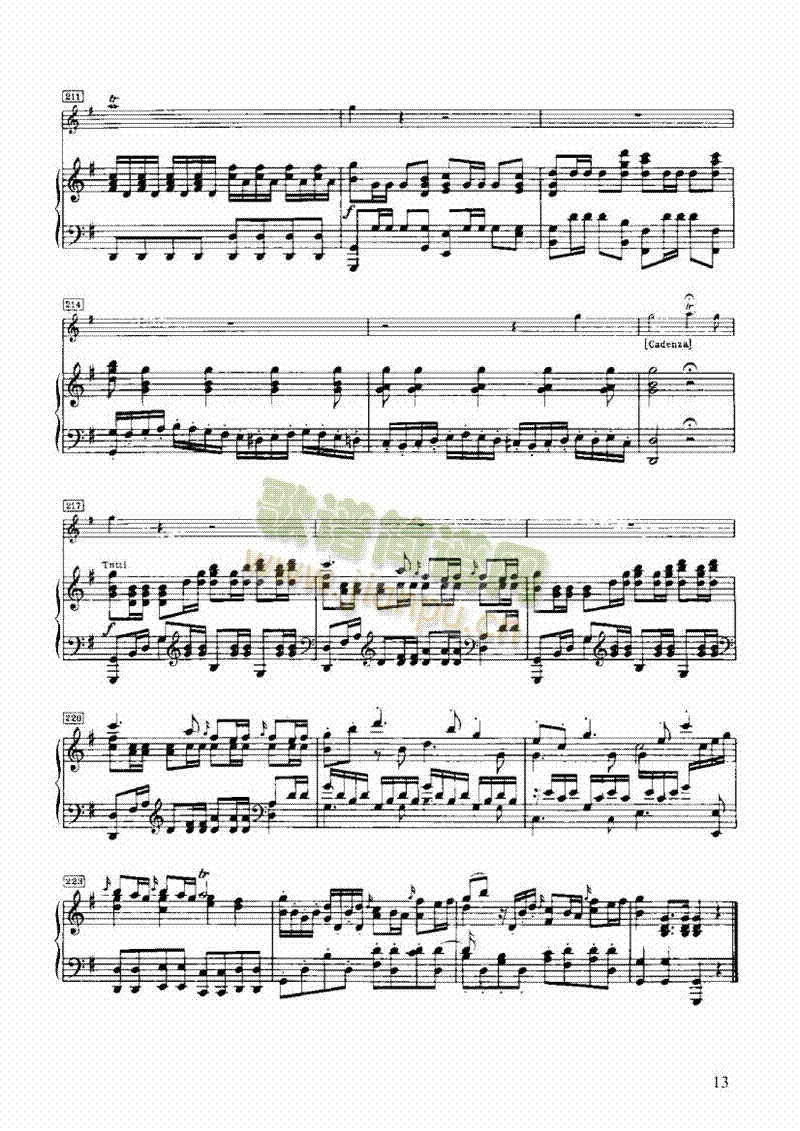G大调小提琴协奏曲 弦乐类 小提琴13