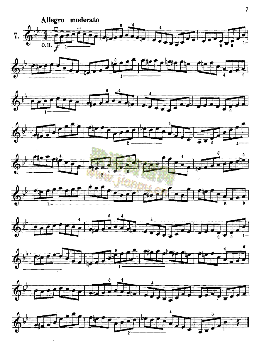 沃尔法特小提琴练习曲60首作品第45号 弦乐类 小提琴7
