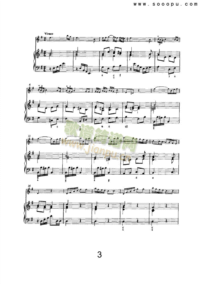 e小调第五奏鸣曲 管乐类 长笛3