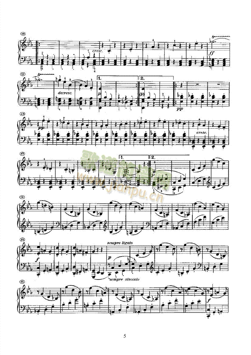 奏鸣曲(Opus27 Nr.1) 键盘类 钢琴5