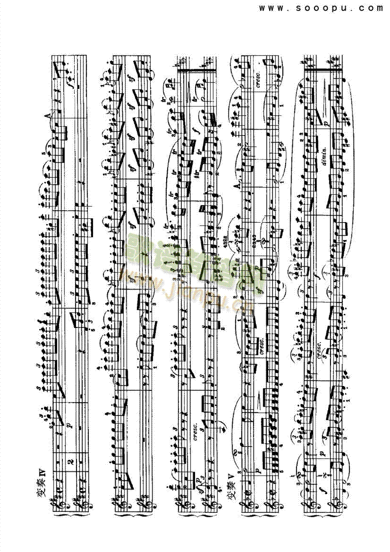 变奏曲（D大调）―四手联弹 键盘类 钢琴6