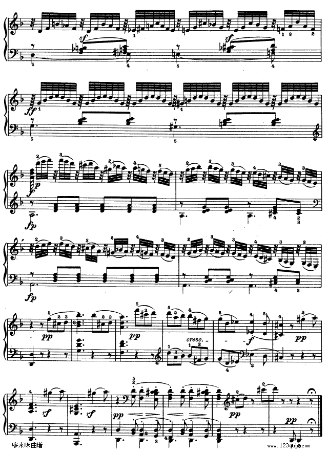 D大调第七钢琴奏鸣曲 - Op. 10 No--3-贝多芬14