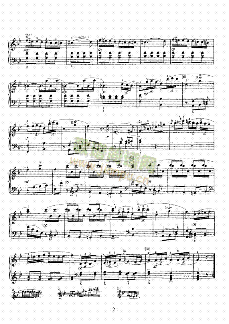 降B大调奏鸣曲(帕蒂塔) 键盘类 钢琴2