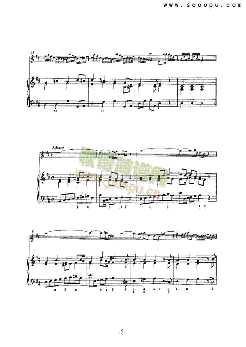 六首奏鸣曲（总谱） 管乐类 长笛5
