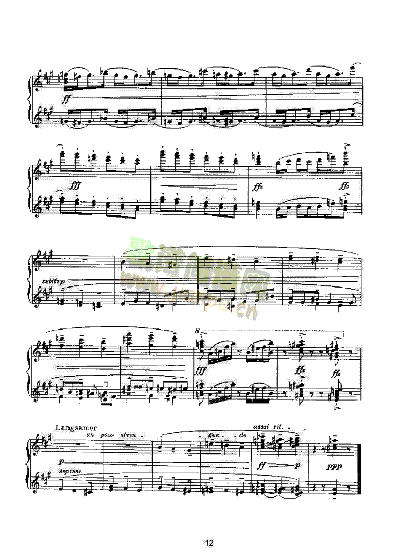 滑稽曲六首op.58（四手联弹） 键盘类 钢琴12