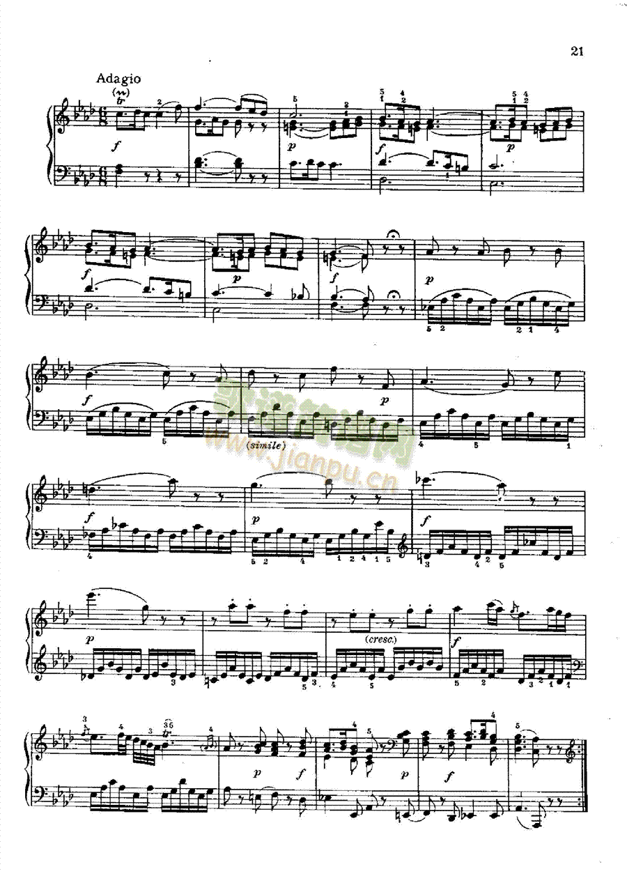 奏鸣曲Nr.280 键盘类 钢琴6
