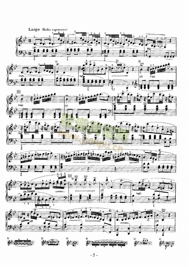 降B大调奏鸣曲(帕蒂塔) 键盘类 钢琴5