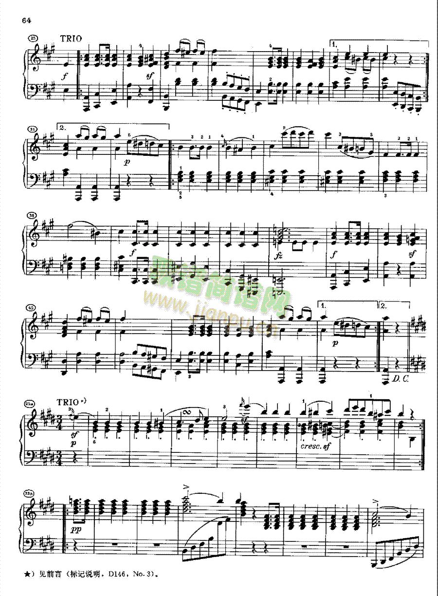 20首圆舞曲又名最后的圆舞曲opus127(身后出版).D146(1 键盘类 钢琴3
