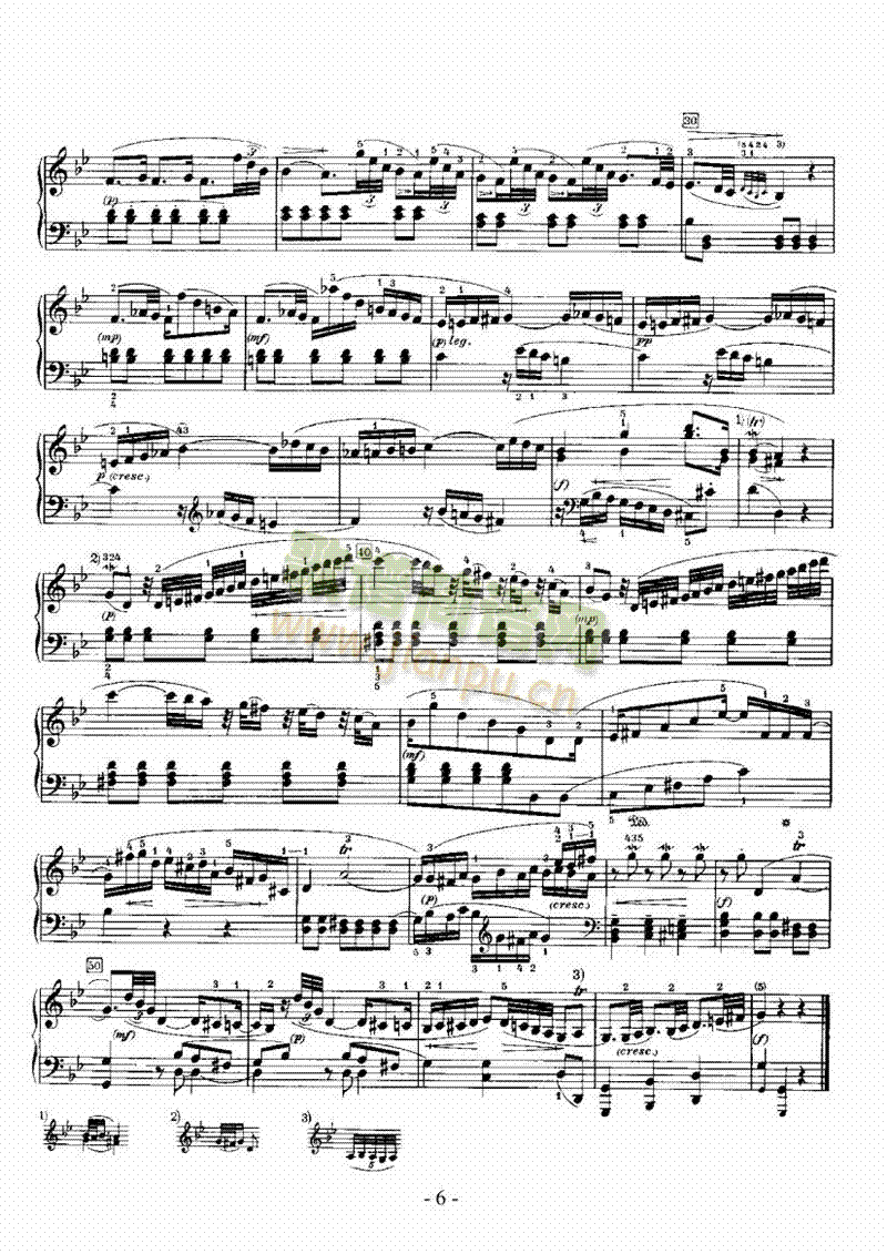 降B大调奏鸣曲(帕蒂塔) 键盘类 钢琴6