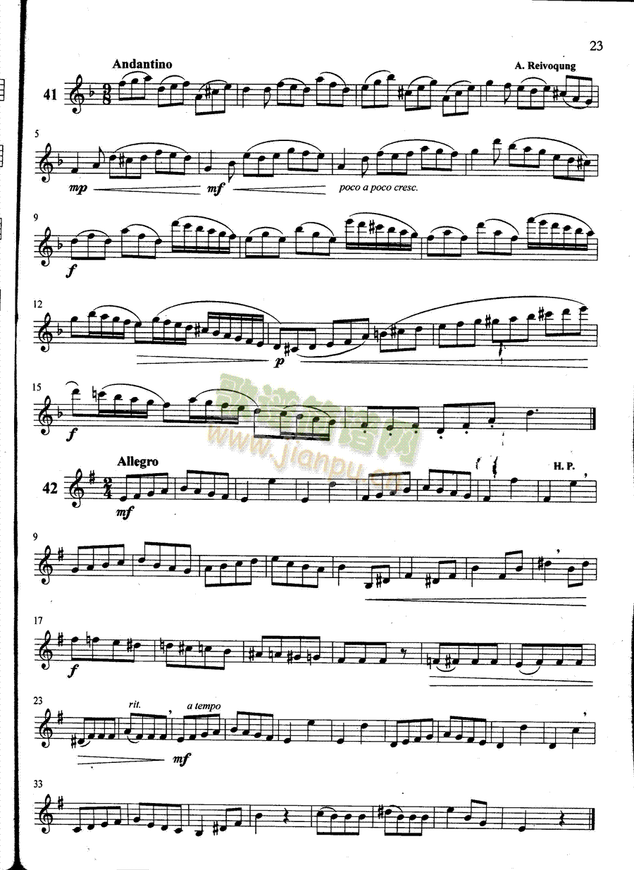 萨克斯管练习曲第100―023页1