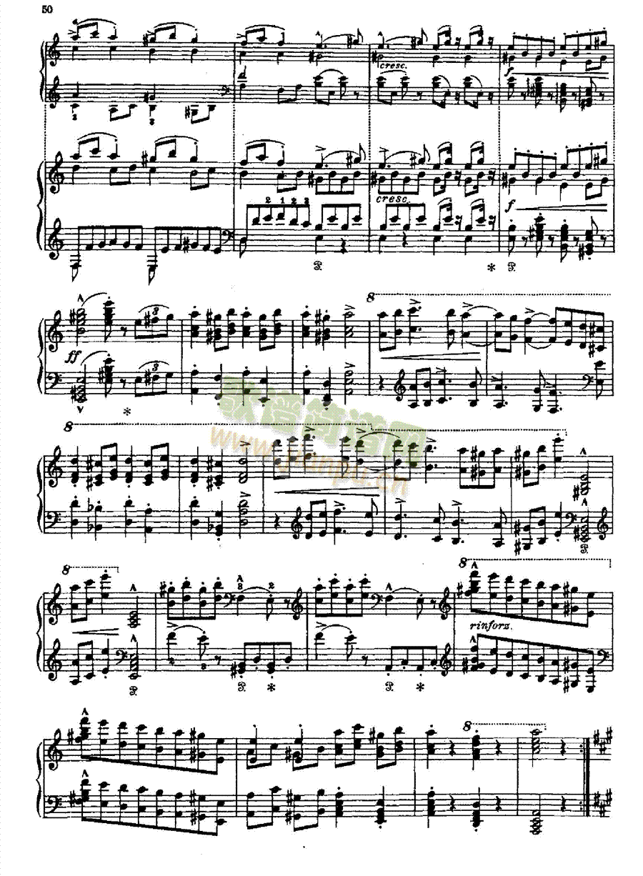拉科齐进行曲 键盘类 钢琴3