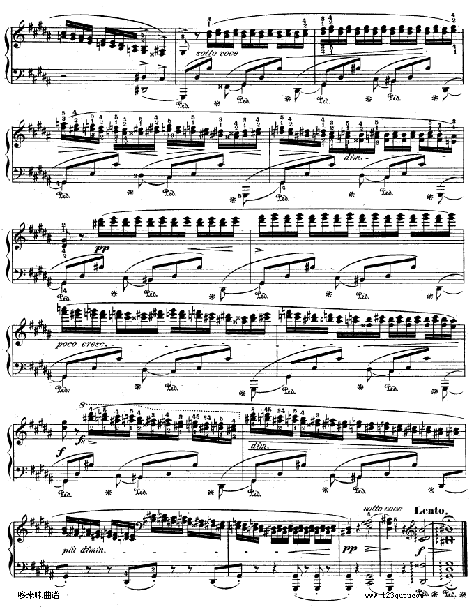升g小调练习曲作品25-6-肖邦4