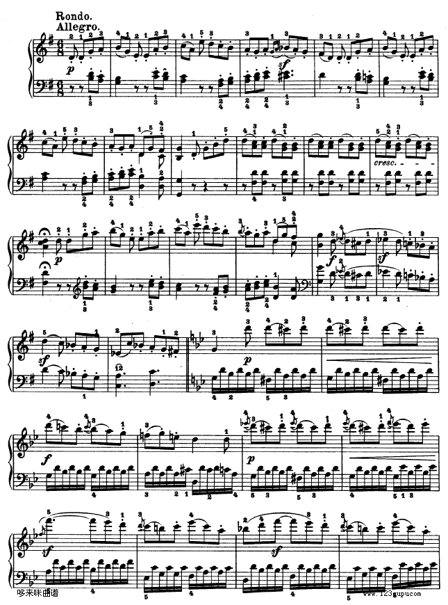 第十九钢琴奏鸣曲-（Op.49 No.1）-贝多芬4