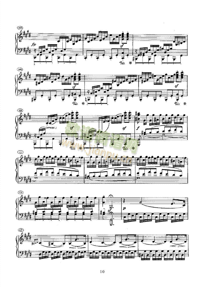 奏鸣曲(Opus27 Nr.2) 键盘类 钢琴10