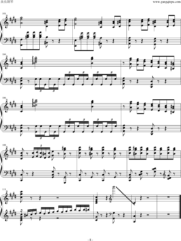 V3-钢琴谱(钢琴曲)-游戏8