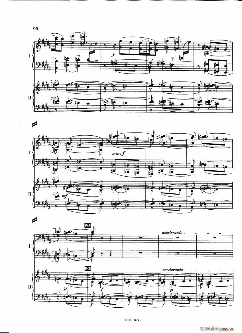 Bartok SZ 83 Piano Concerto 1 2p reduct 二21