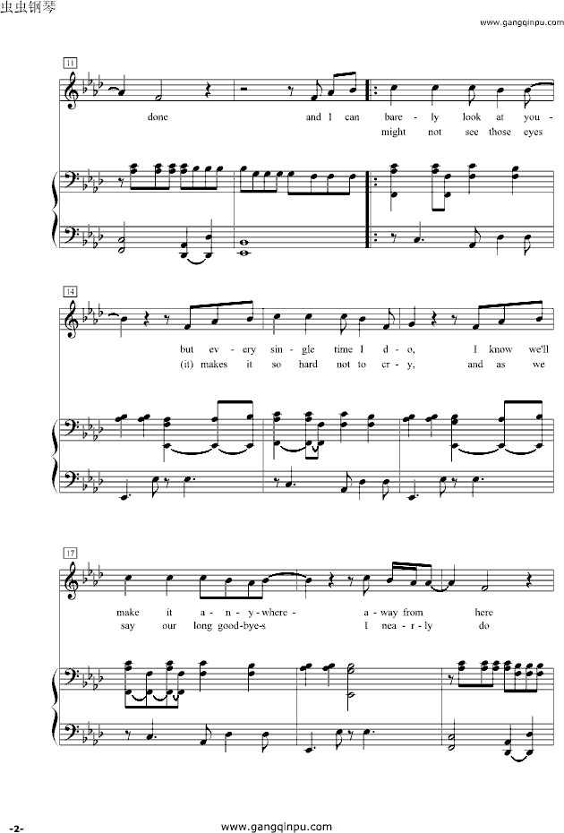 Run - LeonaLewis 修正版-钢琴谱(钢琴曲)-Leona Lewis2