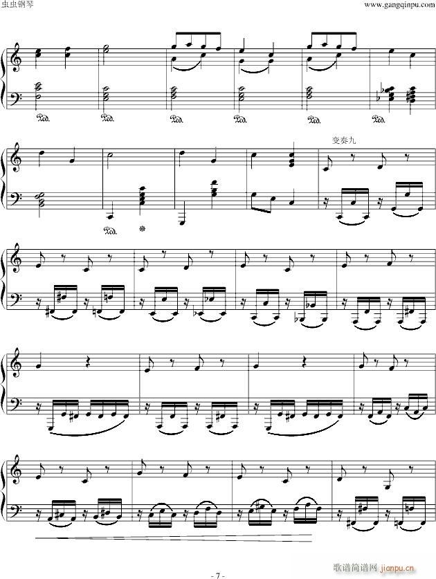 两只老虎钢琴变奏_世界名曲7