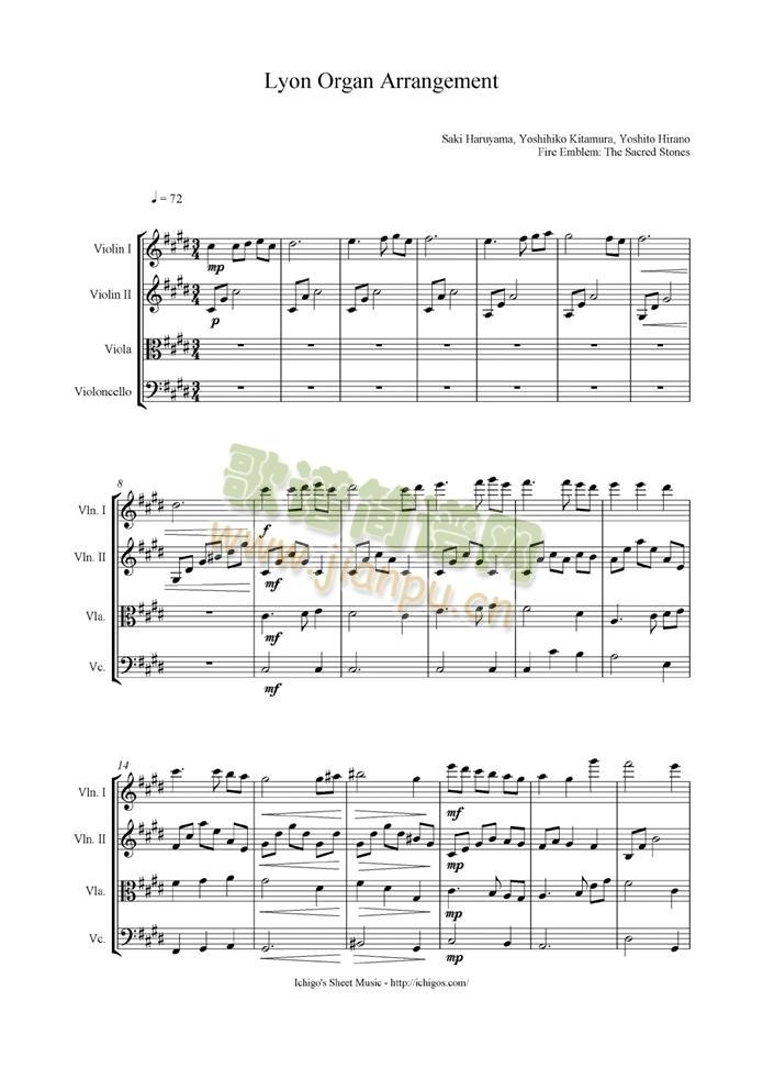 Lyon Organ Arrangement1