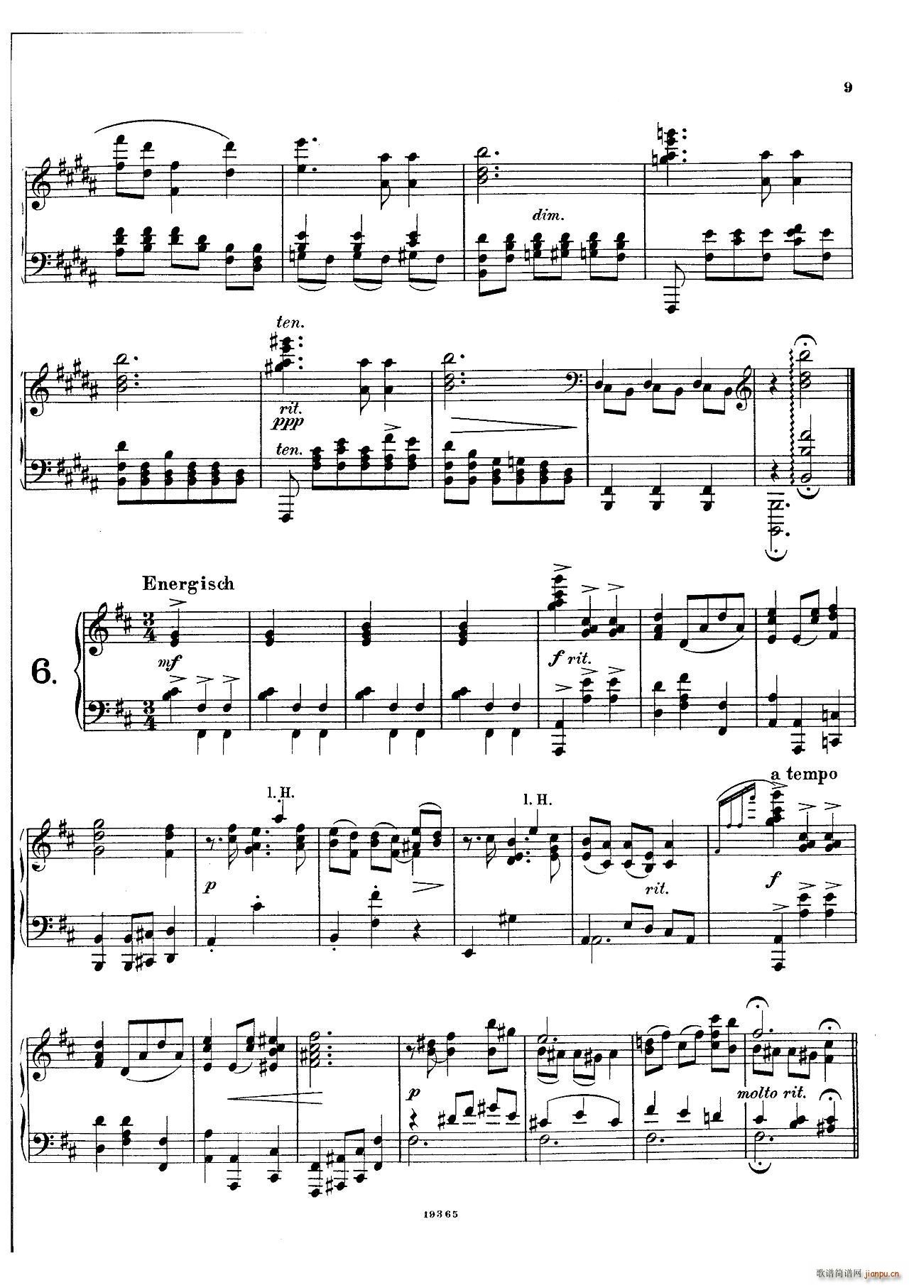 封 泽姆林斯基-Landliche Tanzee Op 1（乡村舞曲 ）8