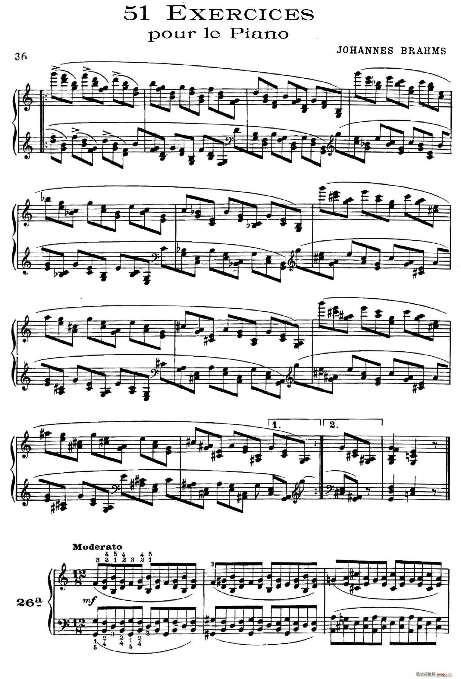 51 Exercises WoO 6(51首钢琴练习 26―30)1