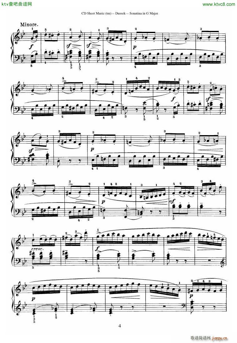 Dussek Sonatina in G Major4