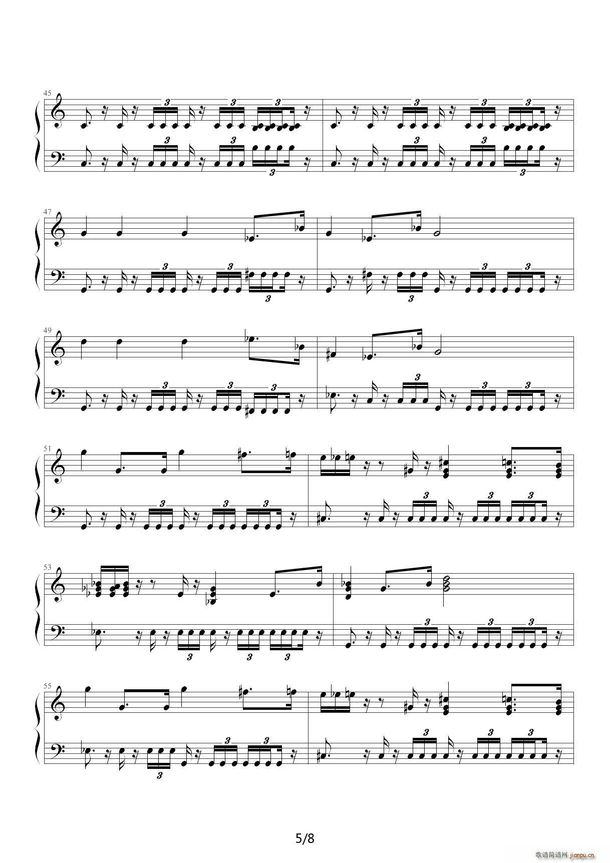 帝国进行曲 C调5
