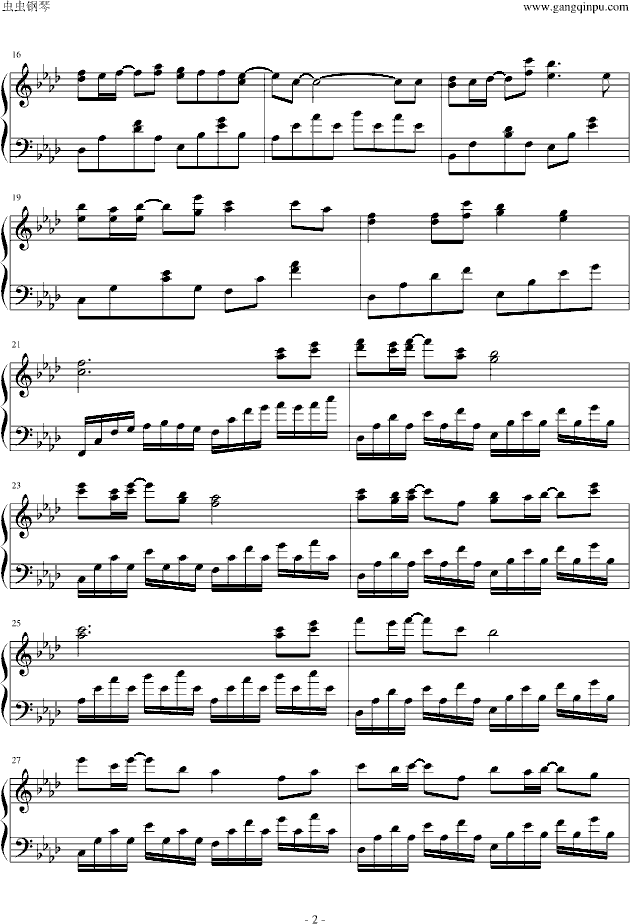 天使的翅膀(shadow7钢琴版)-钢琴谱(钢琴曲)-徐誉滕2