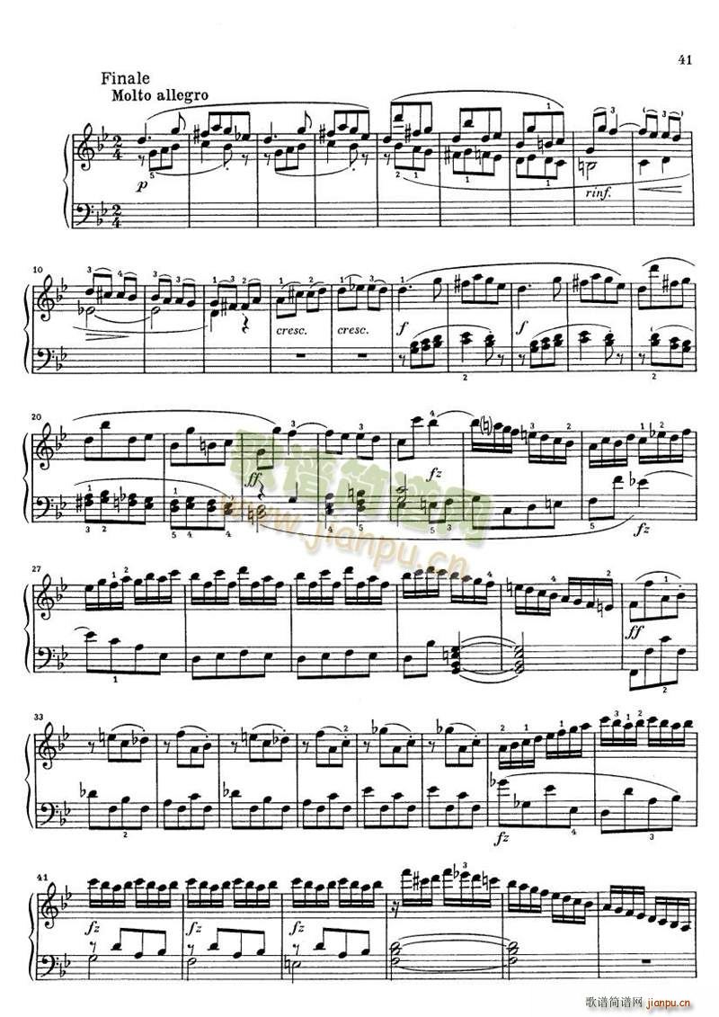 克莱门蒂g小调钢琴奏鸣曲 9 167