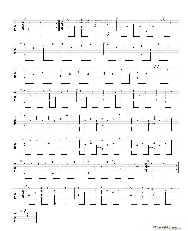 Wind Song指弹谱_押尾光太郎2