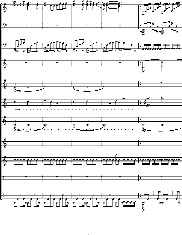 虚伪的做作-钢琴谱(钢琴曲)-Melody、舟7