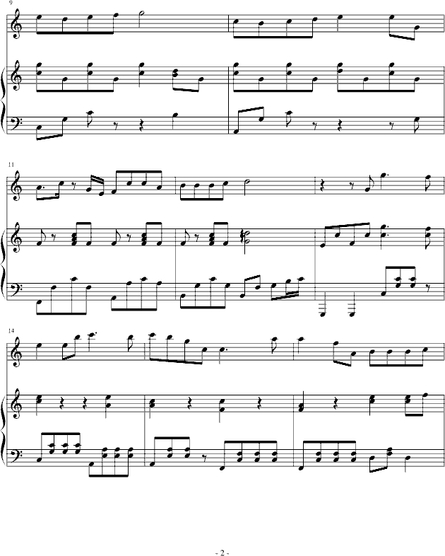 黑白配-(弹唱)-钢琴谱(钢琴曲)-范玮琪2