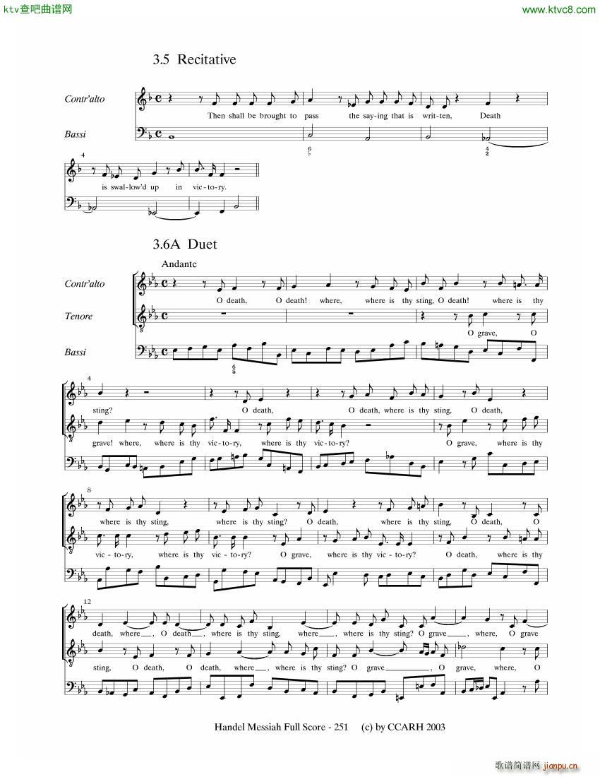 G F Handel Messiah Open Score 七10