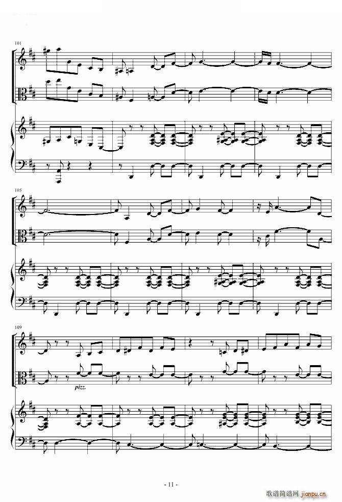 《花之圆舞曲》小提琴 钢琴 中提琴_柴科夫斯基 PeterIlyichTchaikovsky11