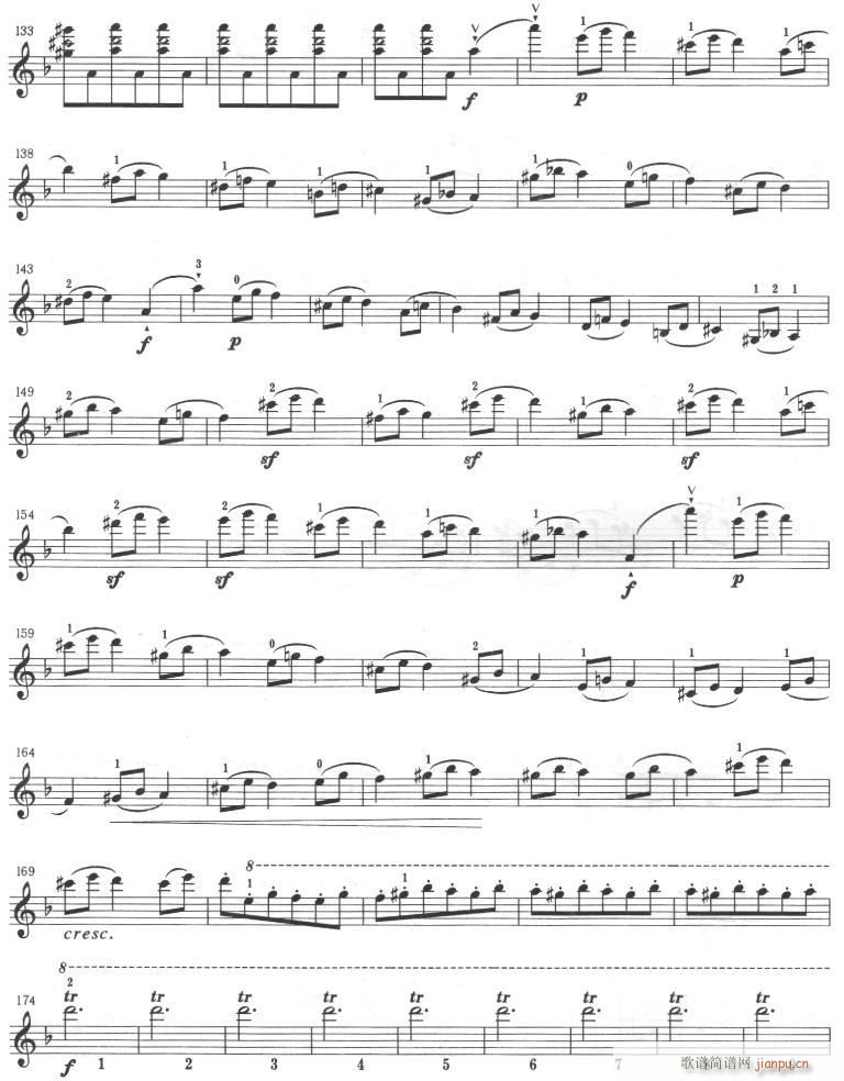 维厄唐《第四协奏曲》(d小调) 第三乐章1-5提琴4