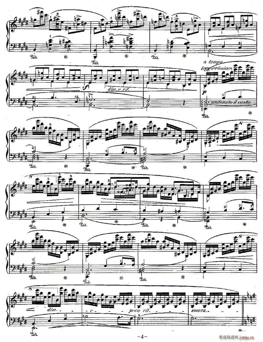 肖邦钢琴练习曲，Op.25之五4