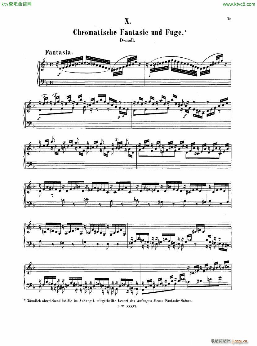 Bach JS BWV 903 Chromatische Fantasie Fuge1