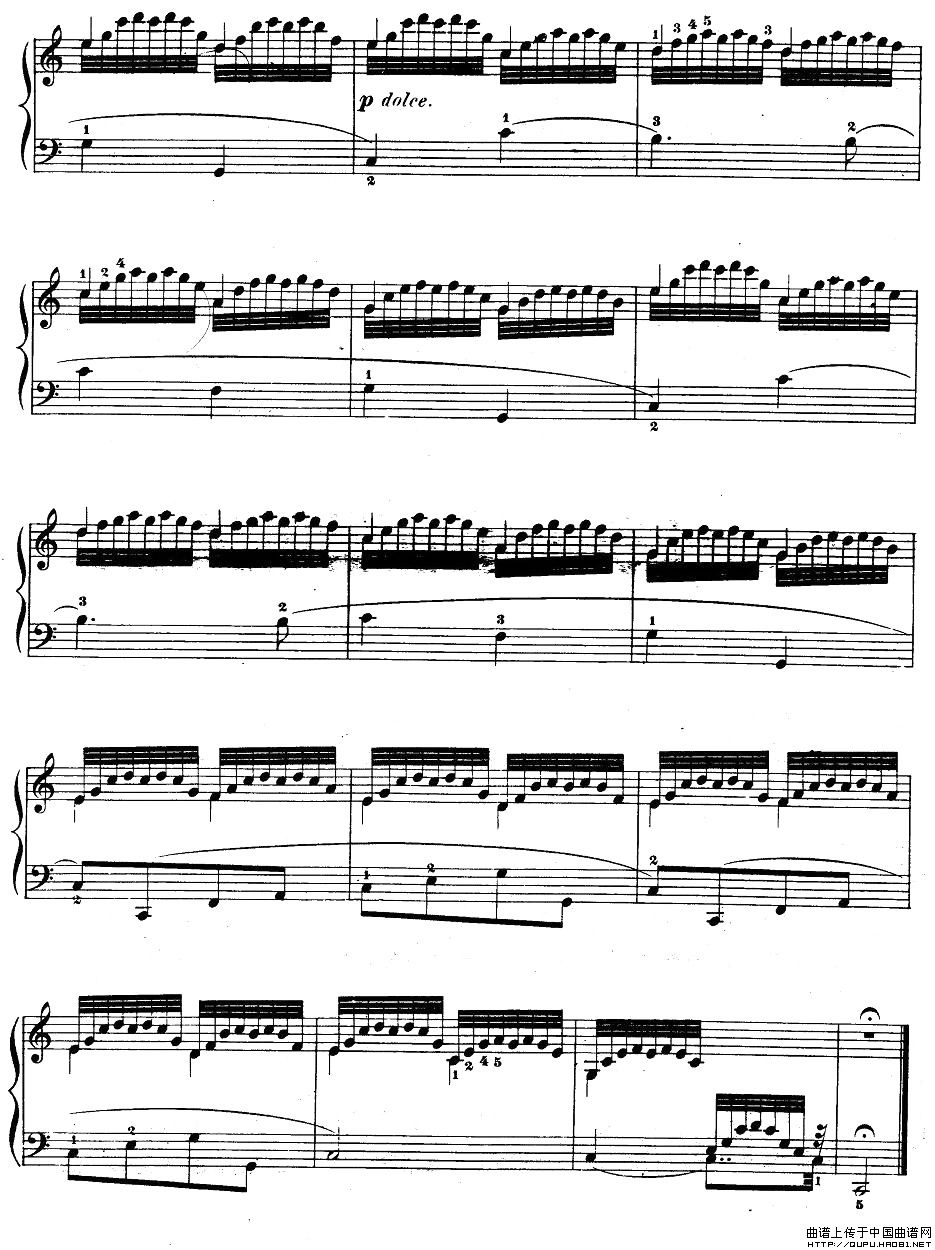 《车尔尼钢琴手指灵巧初步练习曲》OP.636-12