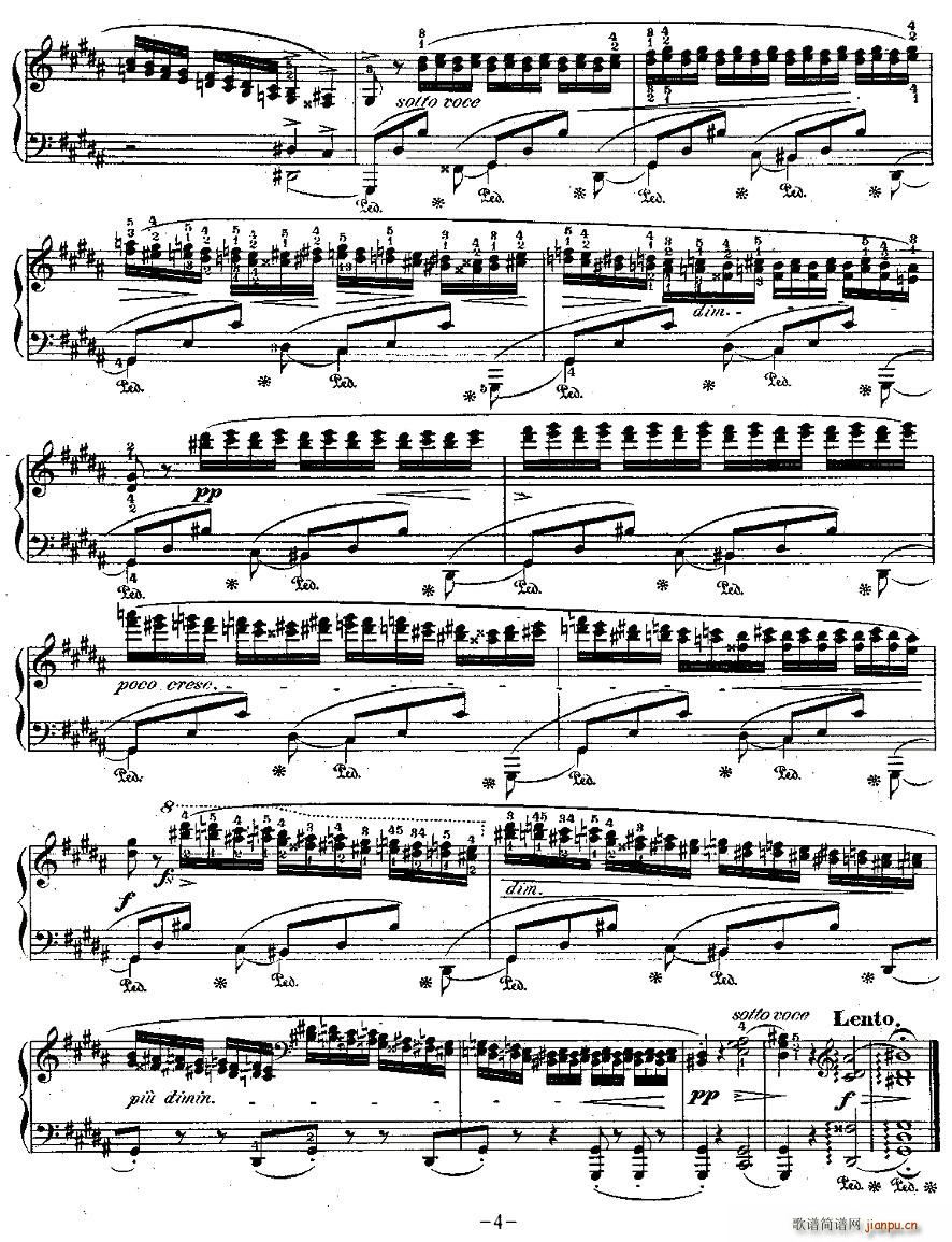 肖邦钢琴练习曲，Op.25之六4