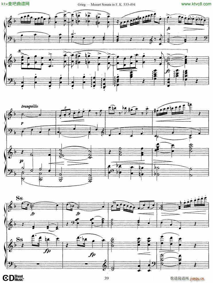 Grieg Sonata K 533 Mozart 2nd Piano Grieg39