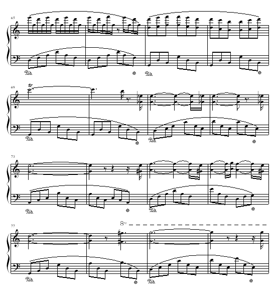 克劳汀幻想曲-钢琴谱(钢琴曲)-马克西姆5